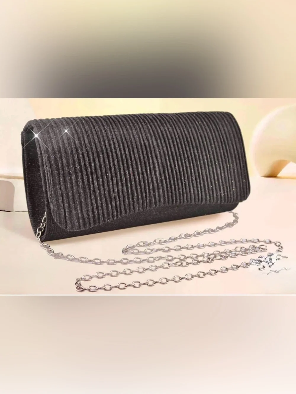 Black Evening Bag clutch - Shoulder - Crossbody Bag New